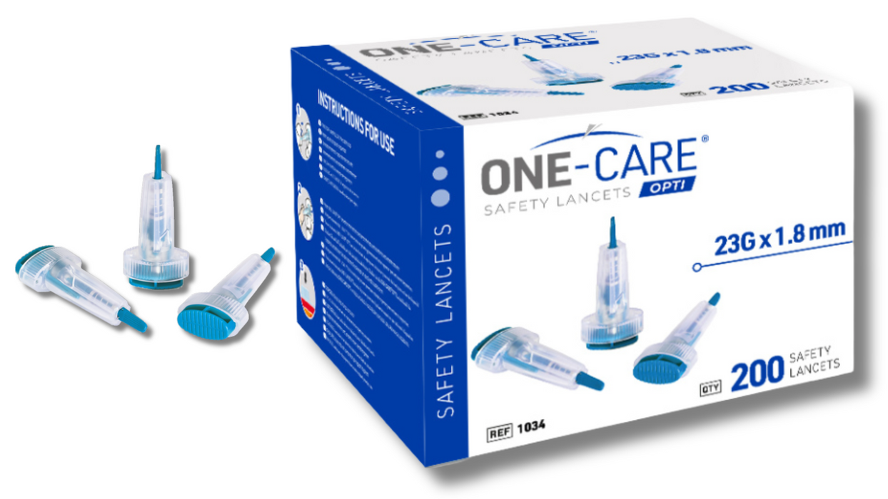 MediVena MediVena 1034 Safety Lancets Top Button Activated 23G x 1.8mm Supplies reLink Medical