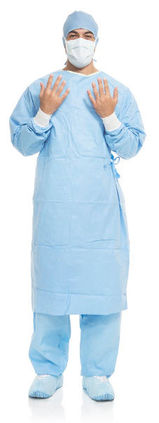 O&M Halyard O&M Halyard 41739NS Aero Blue Surgical Gown Large Non Sterile Supplies reLink Medical