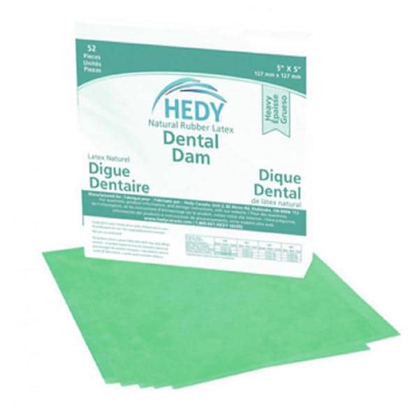 Medicom, Inc. Medicom Inc. 310DG-5H Dental Dam 5" x 5" Heavy Gauge Green Supplies reLink Medical
