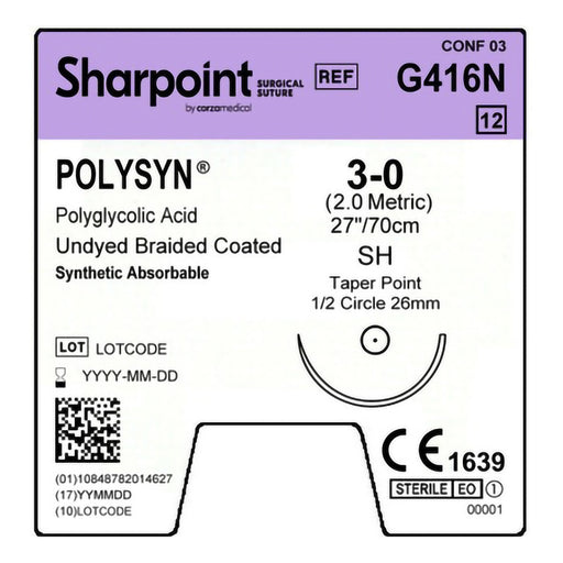 Surgical Specialties Corporation Surgical Specialties Corporation G416N 3/0 PolySyn Suture Violet Supplies reLink Medical
