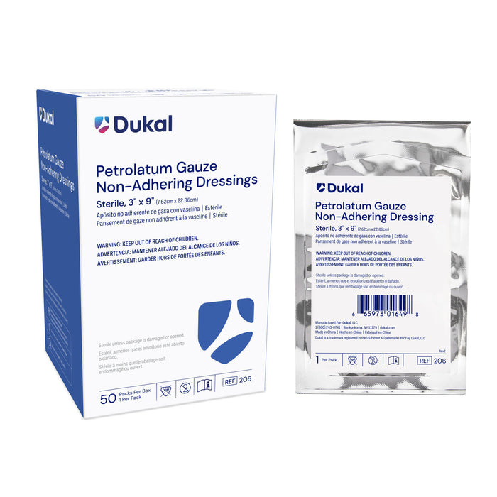Dukal Corporation Dukal Corporation 206 Petrolatum Gauze Dressing 3" x 9" Sterile Supplies reLink Medical
