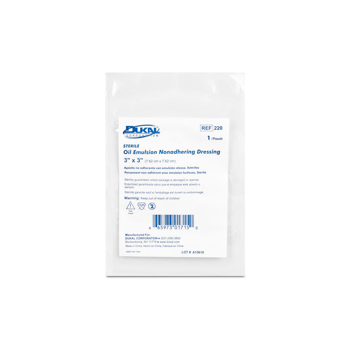 Dukal Corporation Dukal Corporation 220 Oil Emulsion Dressing 3" x 3" Sterile 1/pk Supplies reLink Medical