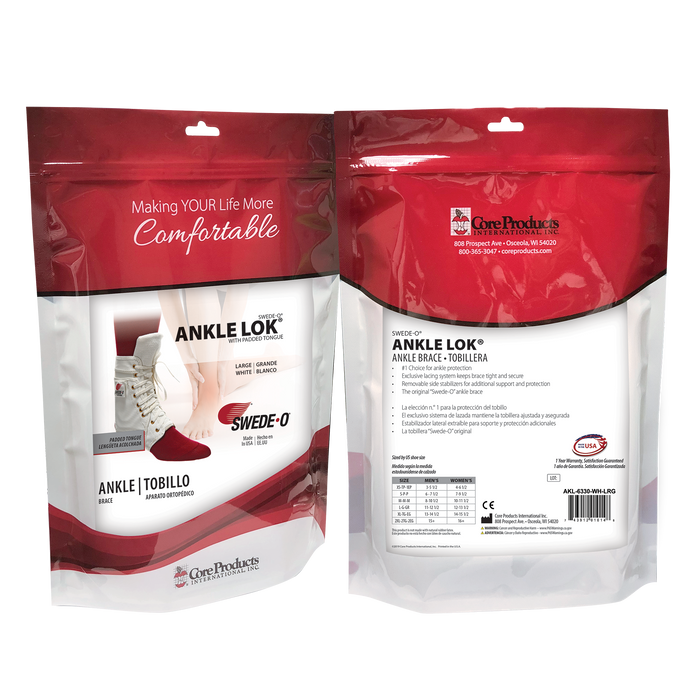 Core Products Core Products AKL-6330-WH-2XL Ankle Support Padded Tongue without Supplies reLink Medical