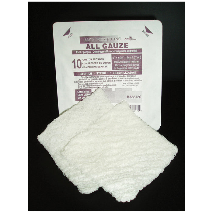 AMD-Medicom AMD-Medicom A66752 Fluff Sponge 6" x 6‚¾" Sterile 2/pouch 20 Supplies reLink Medical