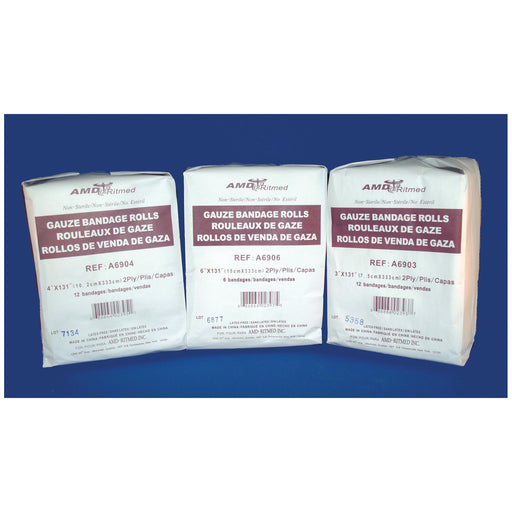 AMD-Medicom AMD-Medicom A6924 Gauze Bandage 4" x 131" Sterile 12/pk 8 Supplies reLink Medical