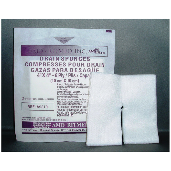 AMD-Medicom AMD-Medicom A9210-NP No-Split Sponge 4" x 4" 6-Ply Sterile 2s Supplies reLink Medical