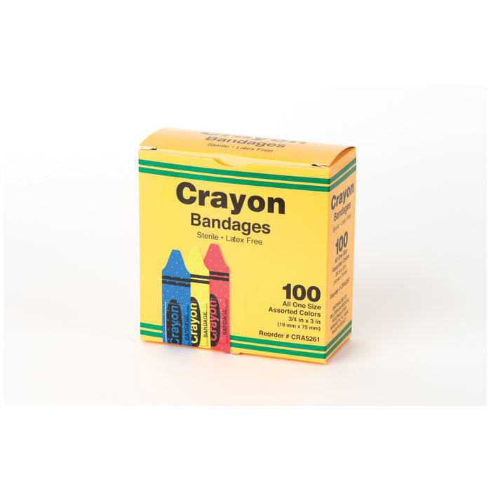 ASO, LLC ASO LLC CRA5261 Crayola Bandages ‚¾" x 3" Strips Latex Free Supplies reLink Medical