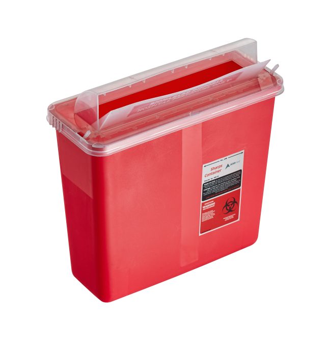 Viva Comfort Viva Comfort Sharps Container 5 Quart with Mailbox Style Horizontal Lid Medical Furniture reLink Medical