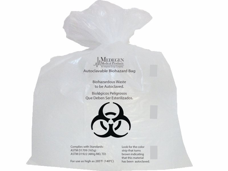Medegen Medical Products LLC AC322 Biohazard Bag 31" x 38" Clear/