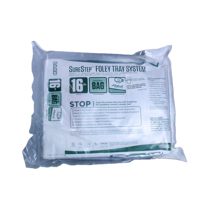 Bard Medical Bard Medical A300316A Surestep Foley Tray 16FR Bardex I.C. Supplies reLink Medical