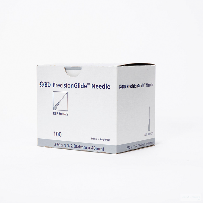 Becton Dickinson (BD) BD 301629 Needle 27G x 1‚½" Regular Bevel Sterile 100/bx 10 Supplies reLink Medical