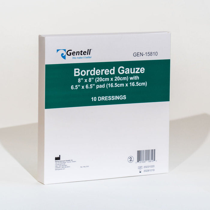 Gentell Gentell 85288 Hydrocolloid Border Dressing 8" x 8" Sterile 5/bx Supplies reLink Medical