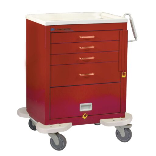 Lakeside Manufacturing, Inc. Lakeside Manufacturing Inc. C-424-PB-1R Cart 4 Drawer 9" Panel Medical Furniture reLink Medical