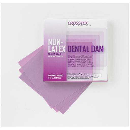 Crosstex International Crosstex International 19500 Dental Dam Medium Purple 6" x 6" Supplies reLink Medical
