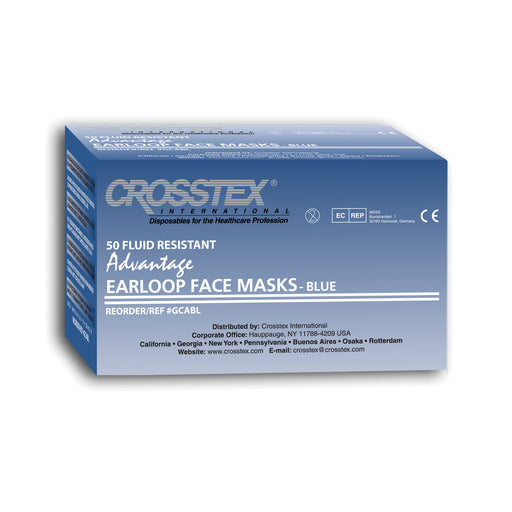 Crosstex International Crosstex International GCABL Mask Latex Free Blue 50/bx 10 Supplies reLink Medical