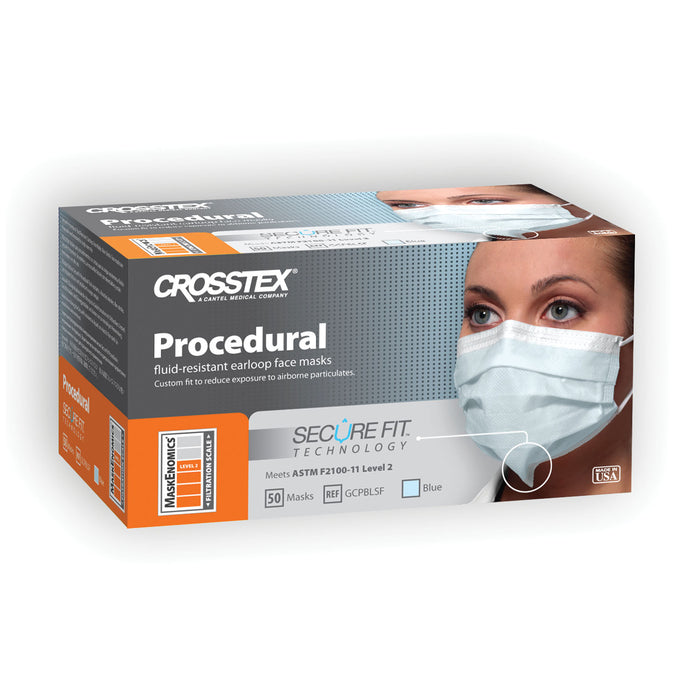 Crosstex International Crosstex International GCPBL ASTM Level 2 Mask Blue Latex Free Supplies reLink Medical