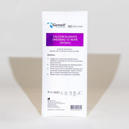 Gentell Gentell GEN-13120 Calcium Alginate Rope Dressing 12" Supplies reLink Medical