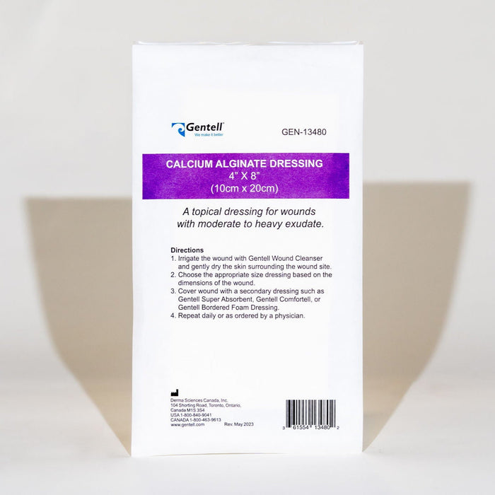 Gentell Gentell GEN-13480 Calcium Alginate 4" x 8" Dressing Supplies reLink Medical