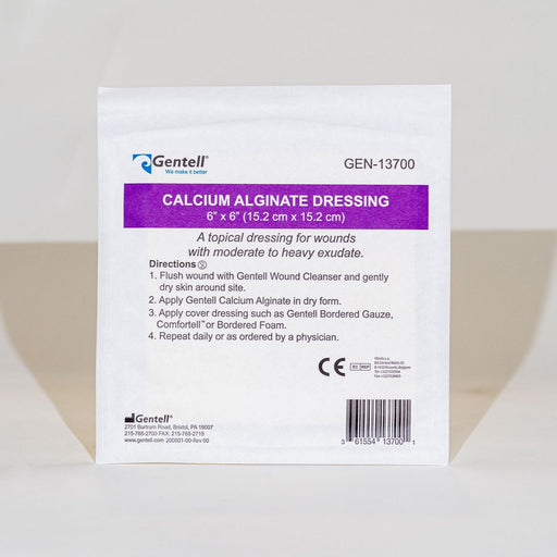 Gentell Gentell GEN-13700 Calcium Alginate 6" x 6" Dressing Supplies reLink Medical