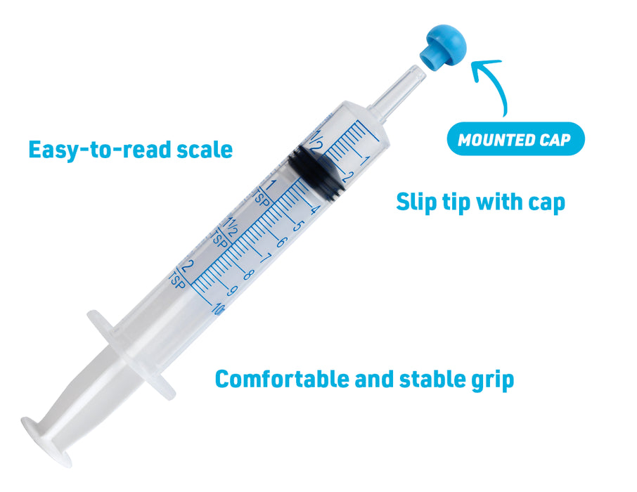 MediVena MediVena 2011 Oral Syringes Slip Tip w/Cap 1mlMounted Cap Supplies reLink Medical