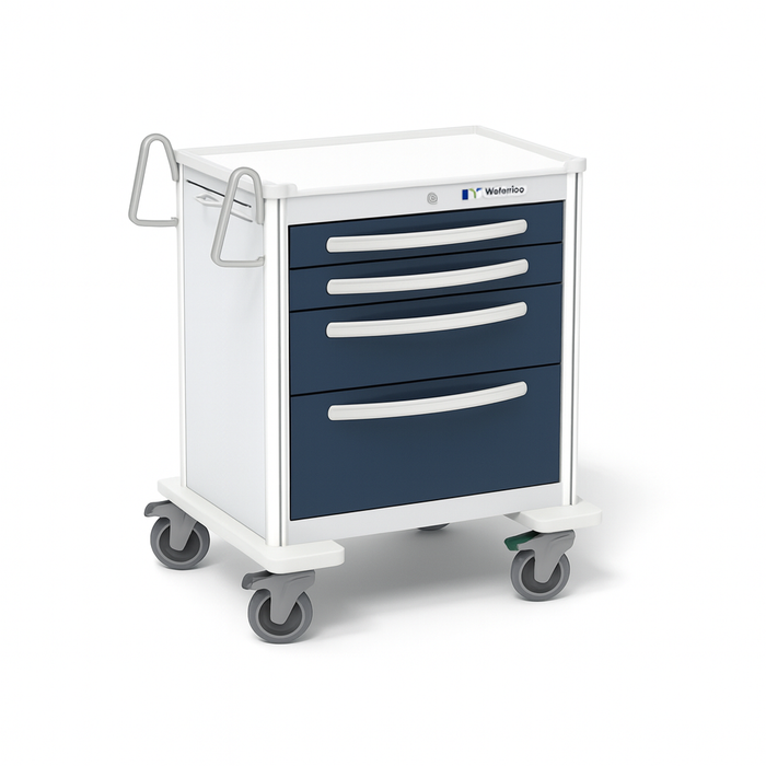Waterloo 4-Drawer Aluminum Anesthesia Cart