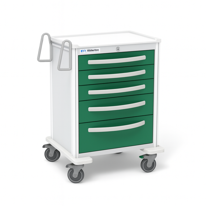 Waterloo 5-Drawer Aluminum Anesthesia Cart