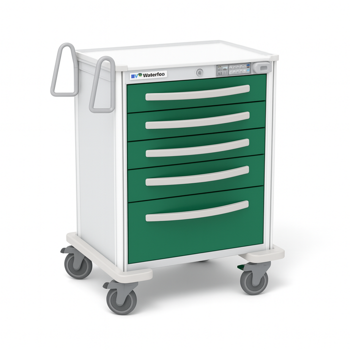 Waterloo 5-Drawer Aluminum Anesthesia Cart