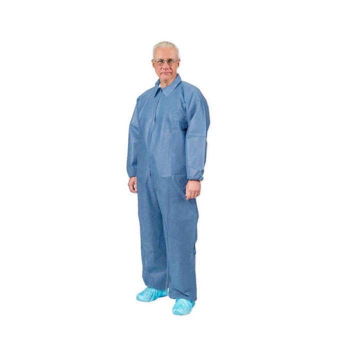 Aspen Surgical Aspen Surgical 1547L Coverall SMS Elastic Wrist & Ankle Blue Supplies reLink Medical