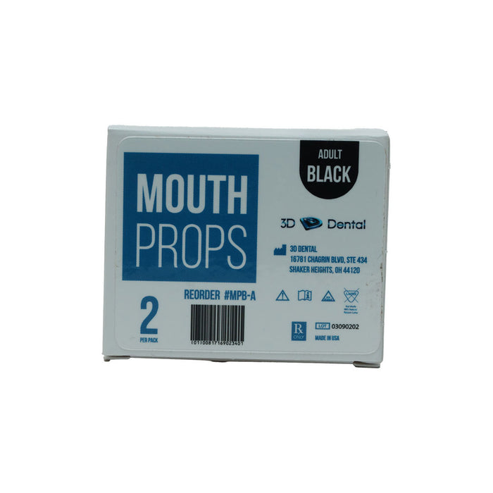 3D Dental 3D Dental MPB-A Mouth Props Adult Black-2/PK Supplies reLink Medical