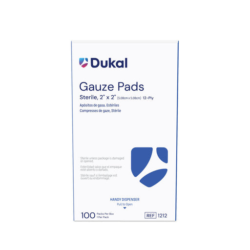 Dukal Corporation Dukal Corporation 1212 Gauze Pad 2" x 2" 12-Ply Sterile 100/bx Supplies reLink Medical