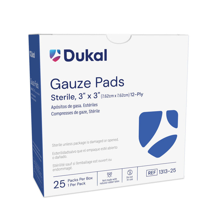 Dukal Corporation Dukal Corporation 1313-25 Gauze Pad 3" x 3" 12-Ply Sterile 1/pk Supplies reLink Medical