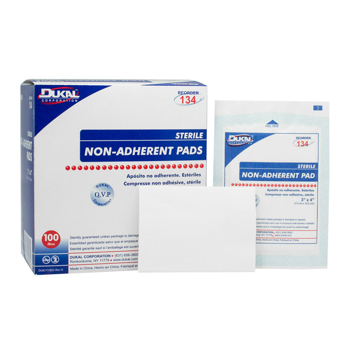 Dukal Corporation Dukal Corporation 134 Non-Adherent Pad 3" x 4" Sterile 1/pk 100 Supplies reLink Medical