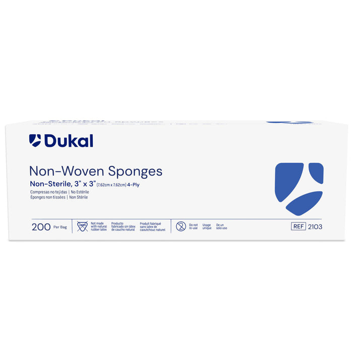 Dukal Corporation Dukal Corporation 2103 Clinisorb Non-Woven Sponge 3" x 3"  4-Ply Supplies reLink Medical
