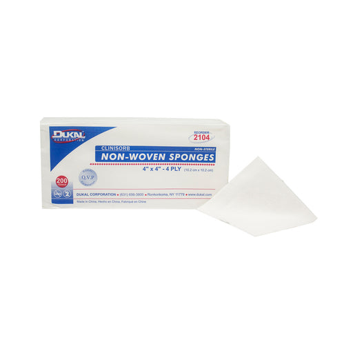 Dukal Corporation Dukal Corporation 2104 Clinisorb Non-Woven Sponge 4" x 4" 4-Ply Supplies reLink Medical
