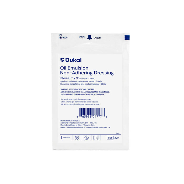 Dukal Corporation Dukal Corporation 224 Oil Emulsion Dressing 5" x 9" Sterile 1/pk Supplies reLink Medical
