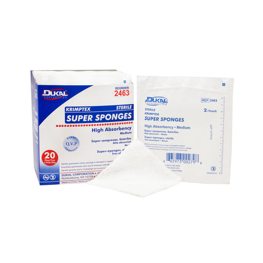 Dukal Corporation Dukal Corporation 2463 Sponge Sterile 2s Medium Soft Pouch 2/pk Supplies reLink Medical