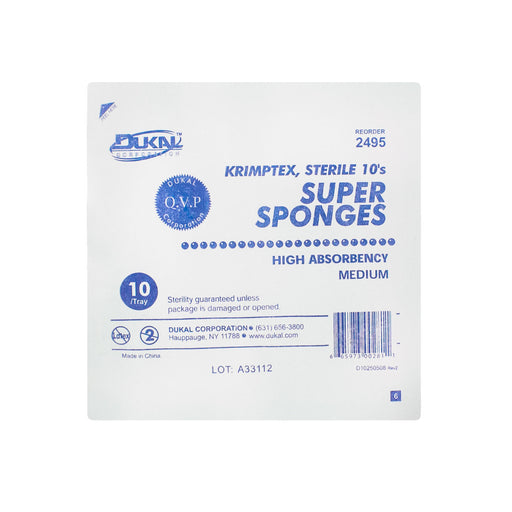 Dukal Corporation Dukal Corporation 2495 Sponge Sterile 10s Medium 10/pk 48 Supplies reLink Medical
