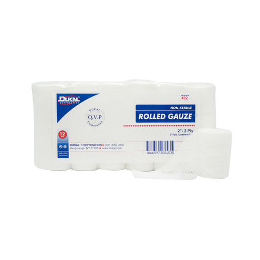 Dukal Corporation Dukal Corporation 402 Rolled Gauze 2" x 5 yd Non-Sterile 2-Ply 12 Supplies reLink Medical