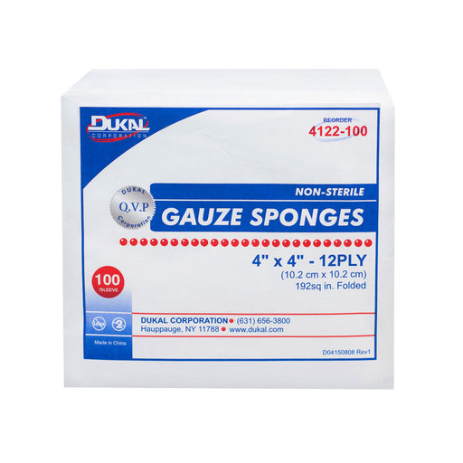 Dukal Corporation Dukal Corporation 4122-100 Gauze Sponge 4" x 4" Non-Sterile Supplies reLink Medical