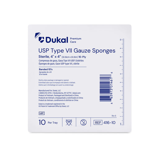 Dukal Corporation Dukal Corporation 416-10 Gauze Sponge 4" x 4" Type VII 16-Ply Supplies reLink Medical