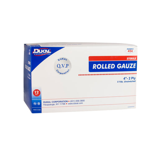 Dukal Corporation Dukal Corporation 454 Rolled Gauze 4" x 5 yd Sterile 2-Ply Supplies reLink Medical
