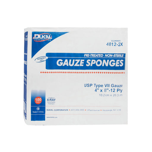 Dukal Corporation Dukal Corporation 4812-2X Gauze Sponge 8" x 4" X-Ray Detectable Type Supplies reLink Medical