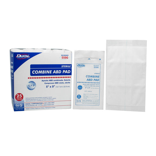 Dukal Corporation Dukal Corporation 5590 ABD Pad 5" x 9" Sterile 1/pk 25 pk/tray Supplies reLink Medical