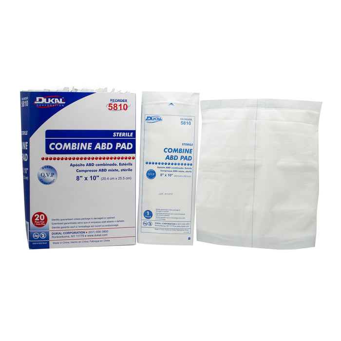 Dukal Corporation Dukal Corporation 5810 ABD Pad 8" x 10" Sterile 1/pk 20 pk/tray Supplies reLink Medical