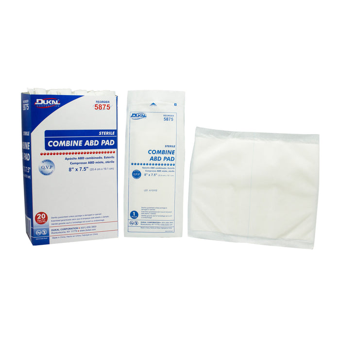 Dukal Corporation Dukal Corporation 5875 ABD Pad 8" x 7‚½" Sterile 1/pk 20 pk/tray Supplies reLink Medical