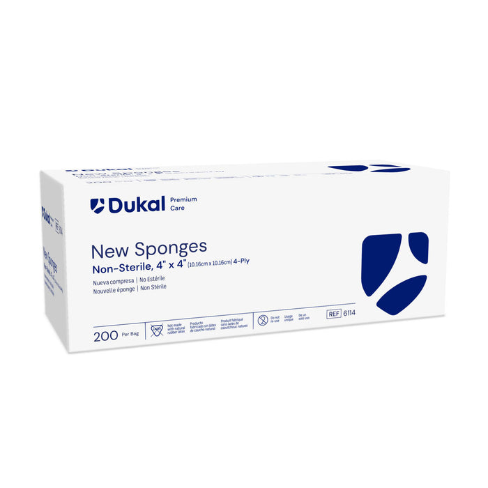 Dukal Corporation Dukal Corporation 6114 Sponge 4" x 4" Non-Woven New Sponge Supplies reLink Medical