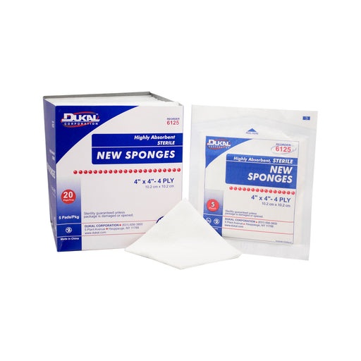 Dukal Corporation Dukal Corporation 6125 Sponge 4" x 4" Non-Woven New Sponge Supplies reLink Medical