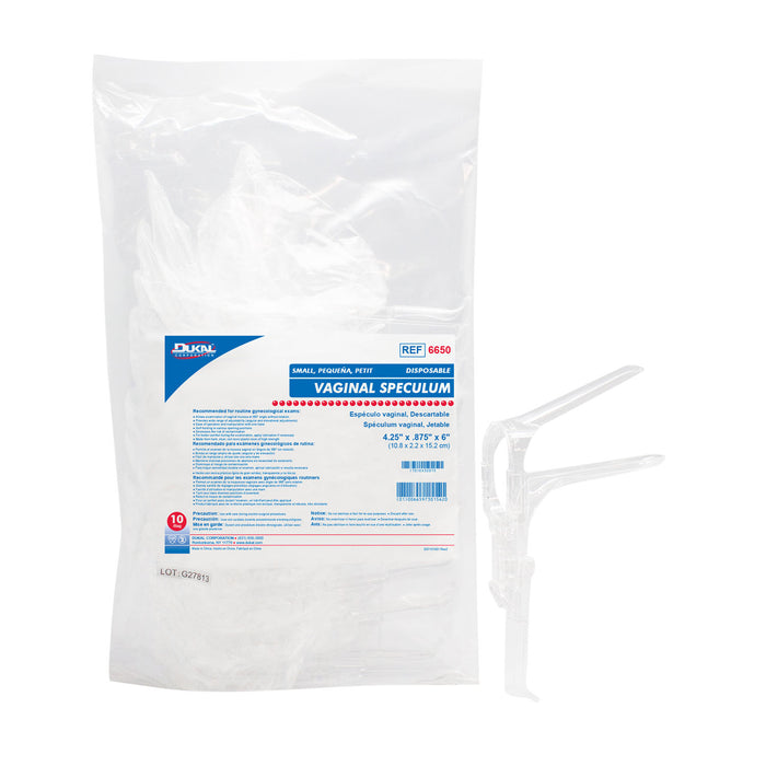 Dukal Corporation 6650 Vaginal Speculum Small Disposable 10/bg 10