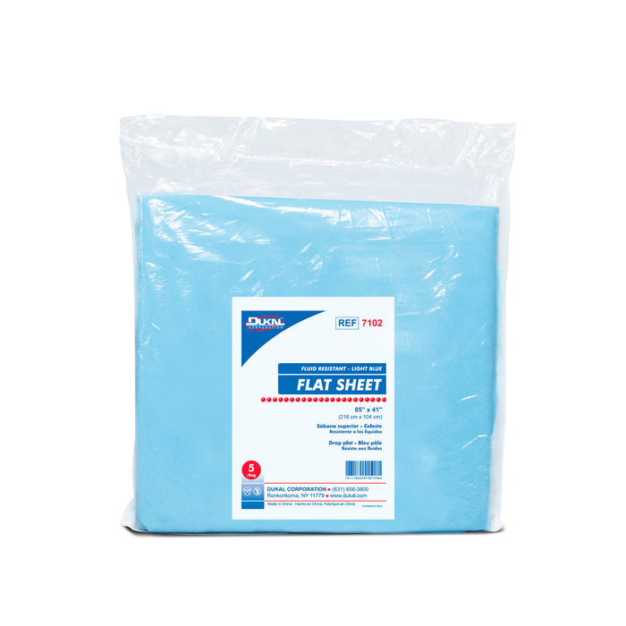 Dukal Corporation Dukal Corporation 7102 Flat Sheet 85" X 41" Fluid Resistant Lt. Supplies reLink Medical