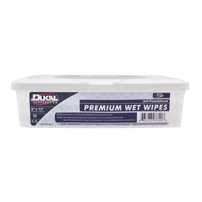 Dukal Corporation Dukal Corporation 7720 Wet Wipes 9" x 13" Adult 64/tub 8 Supplies reLink Medical